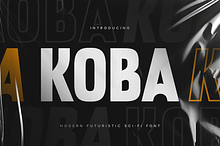 KOBA - Modern Brutalism Logo Font