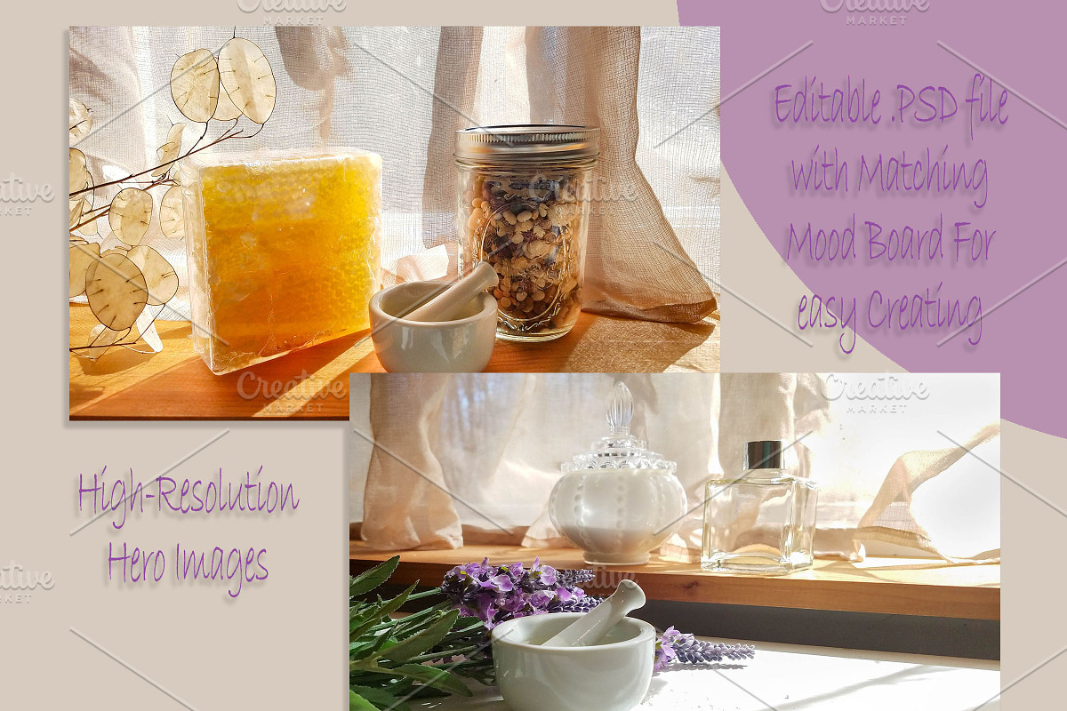 Oils and Honey Pinterest Pack, a Social Media Template by lovemyHappyVibes (Photo 4 of 6)