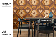Wallpaper Mockup - Dining Room, a Household Mockup by Andrea Muller (Thumbnail 3 of 6)