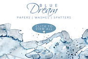 Blue Watercolor Washes+Papers, an Illustration by Feather Grace Designs (Thumbnail 7 of 7)