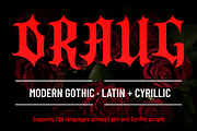 Draug Gothic Blackletter + Cyrillic, a Blackletter Font by Wolgard (Thumbnail 1 of 16)