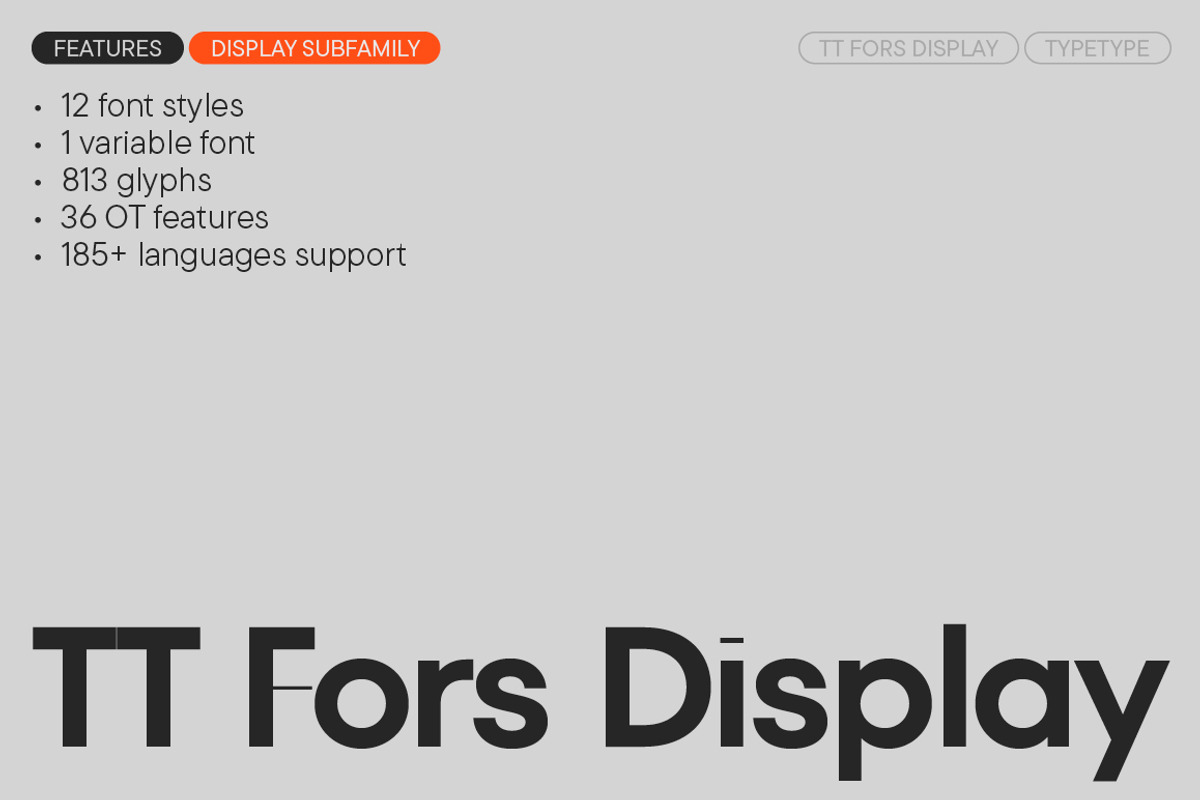 TT Fors Display, a Sans Serif Font by TypeType (Photo 1 of 6)