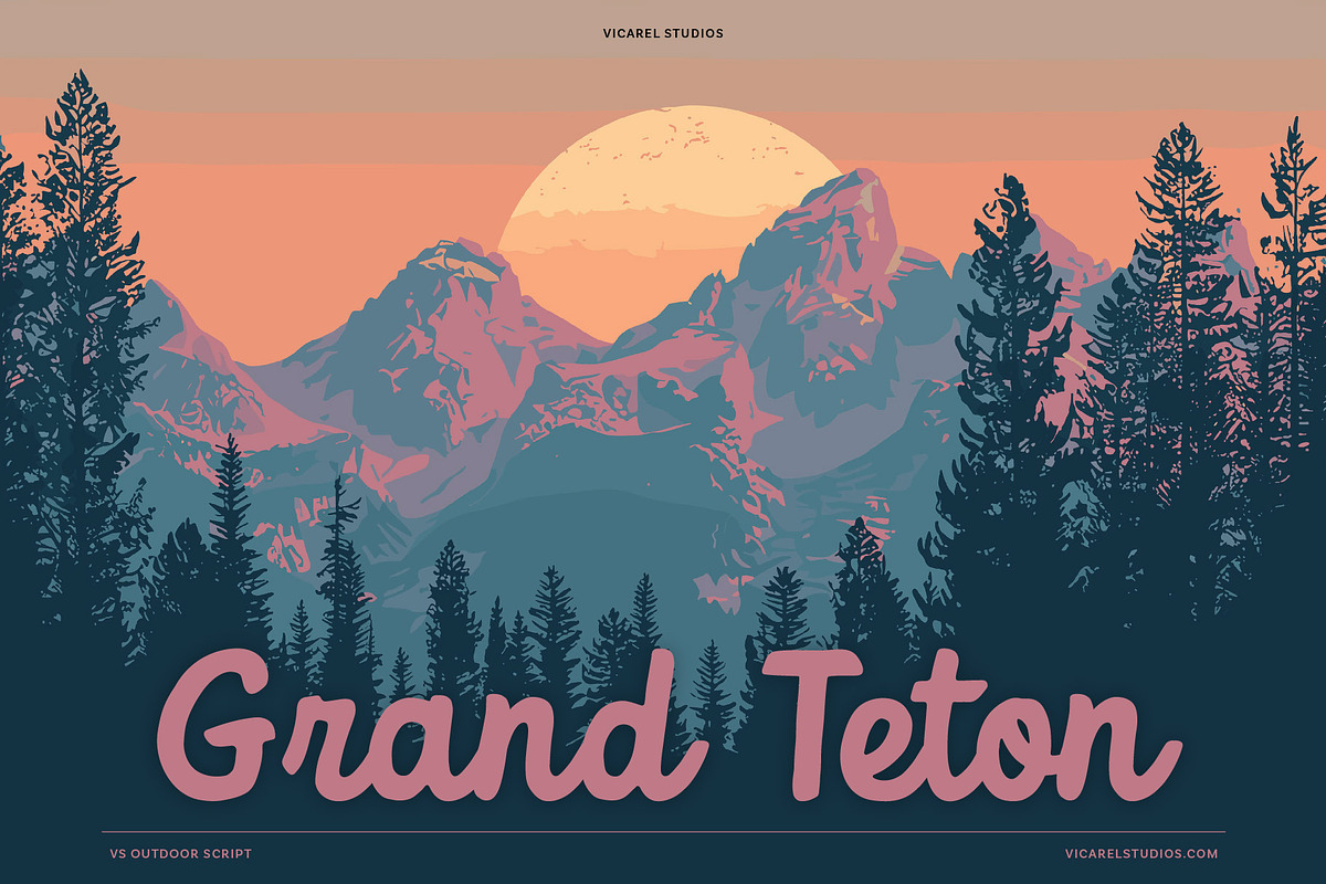 Outdoor Script | National Park Font, a Script Font by Vicarel Studios (Photo 25 of 27)