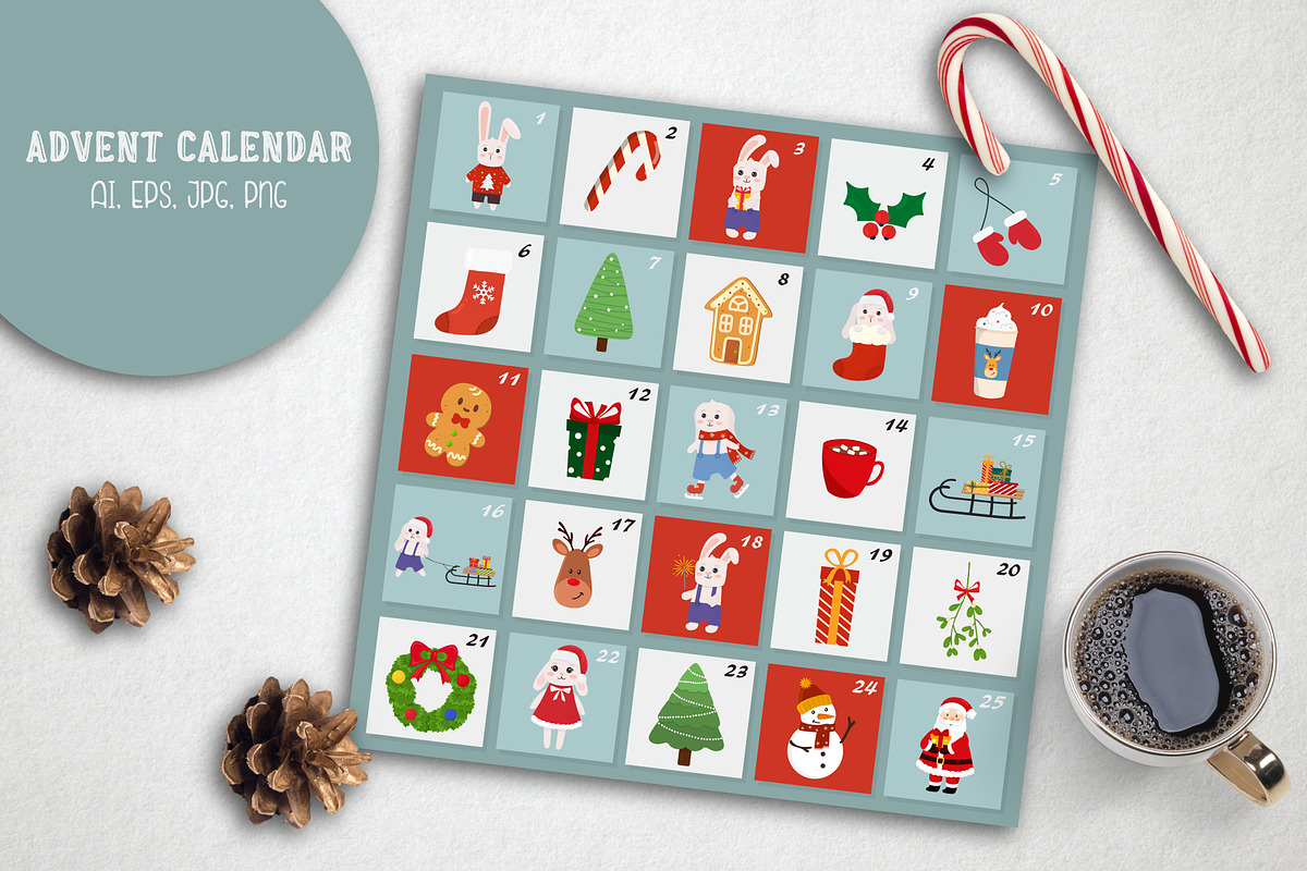Christmas Advent Calendar, an Animal Illustration by linakilljoy (Photo 1 of 2)