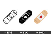 Medical Bandage Vector Icon Set, an Object Graphic by Artonix (Thumbnail 1 of 3)