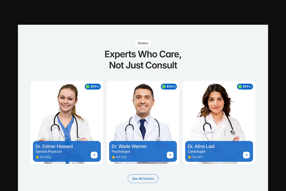 Medical Consultation Framer Template, a Landing Page Template by Hammad Arif (Photo 4 of 4)