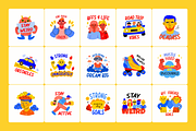 Teenage Stickers Set, an Emoji Icon by Vectors Market (Thumbnail 5 of 9)