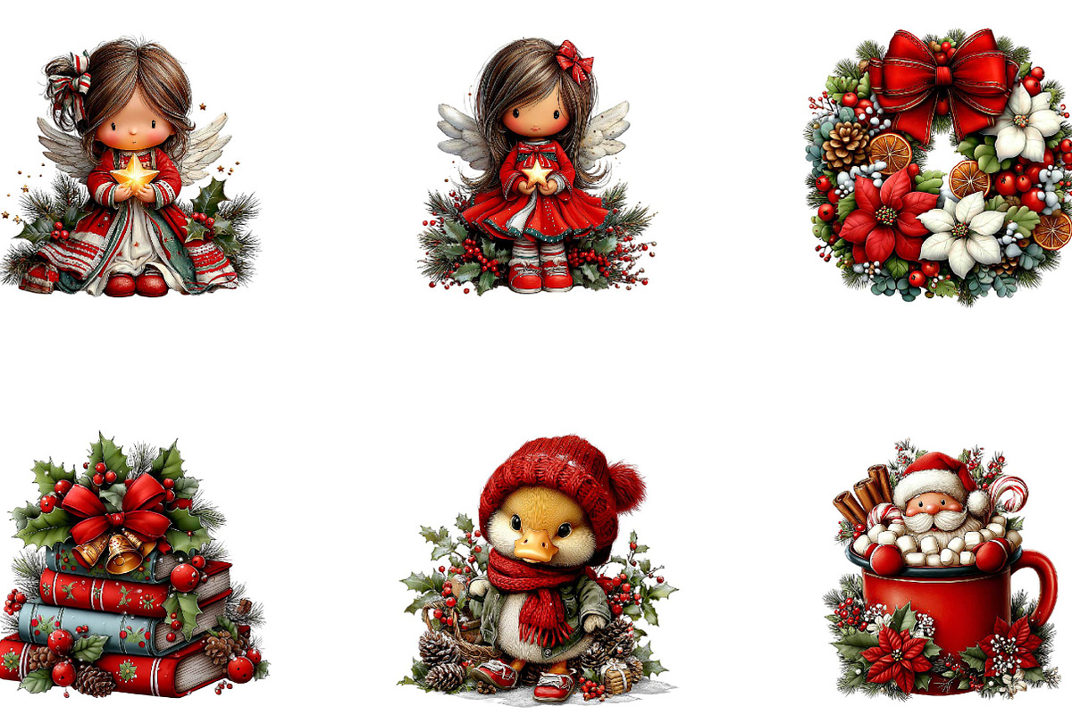 Huge Christmas Clipart Collection, a Seasonal Illustration by CreationArt (Photo 5 of 5)