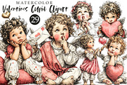 Valentines Cupid Clipart, an Illustration by OK Design (Thumbnail 1 of 6)