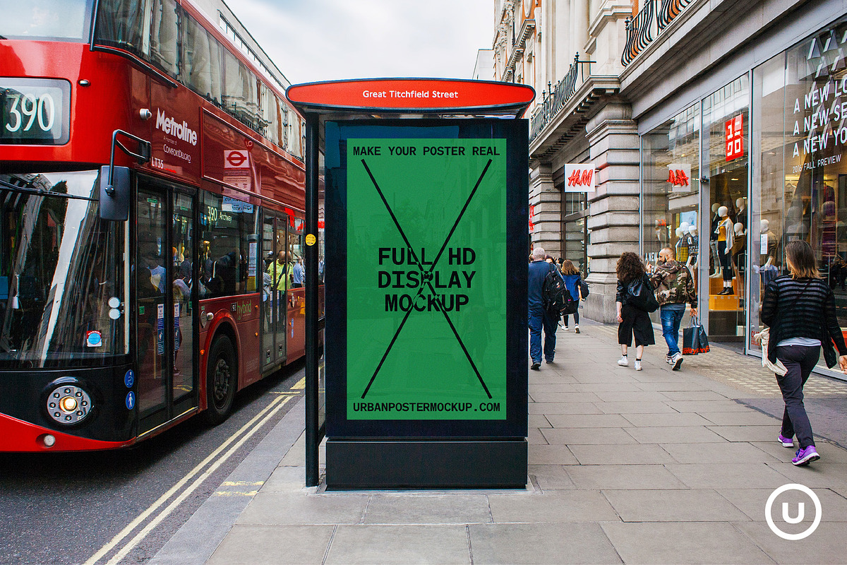 Bus Station Digital Poster Mockup, a Print Template by Urban Poster Mockup (Photo 1 of 2)