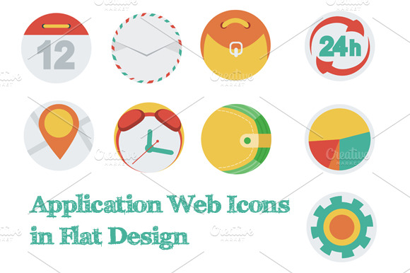 Application Web Icons In Flat Design