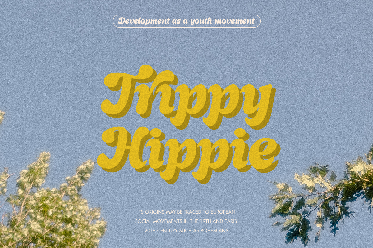Night Empty - Italic Seventies Retro, a Sans Serif Font by Dharmas Foundry (Photo 5 of 15)