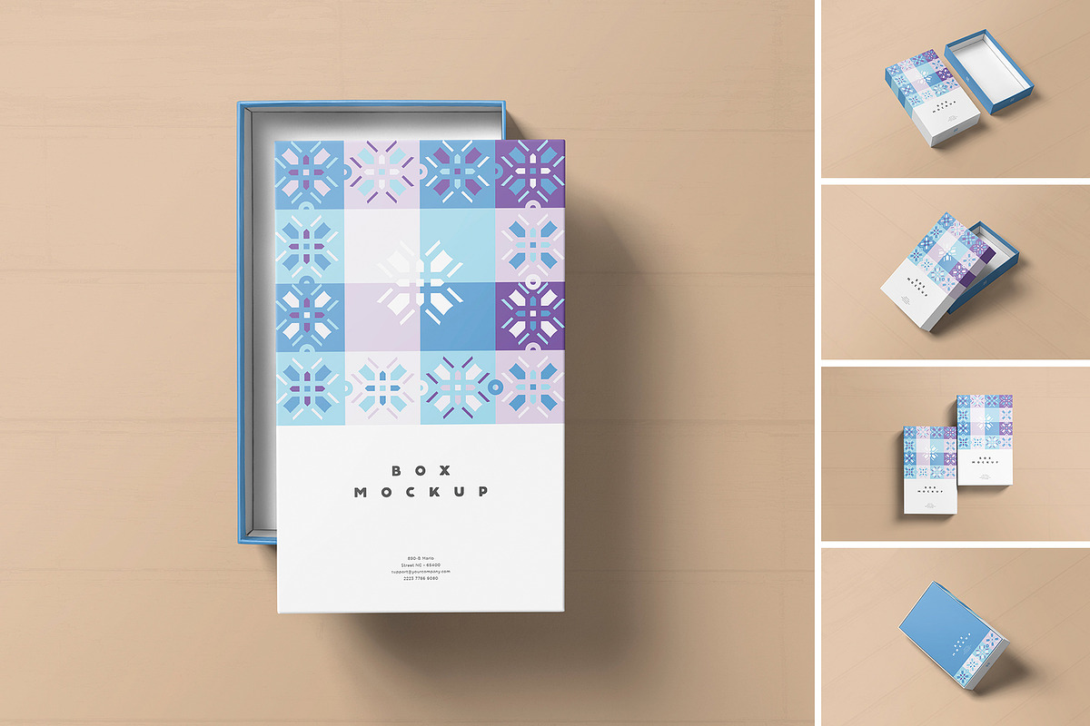 Gift Box Mockup, a Product Mockup by PixelVoyager (Photo 1 of 7)