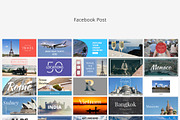 Travel Social Media Banners, a Social Media Template by Web Donut (Thumbnail 3 of 9)