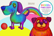 Rainbow Funky Dog Illustrations PNG, an Illustration by SLS Lines (Thumbnail 4 of 10)