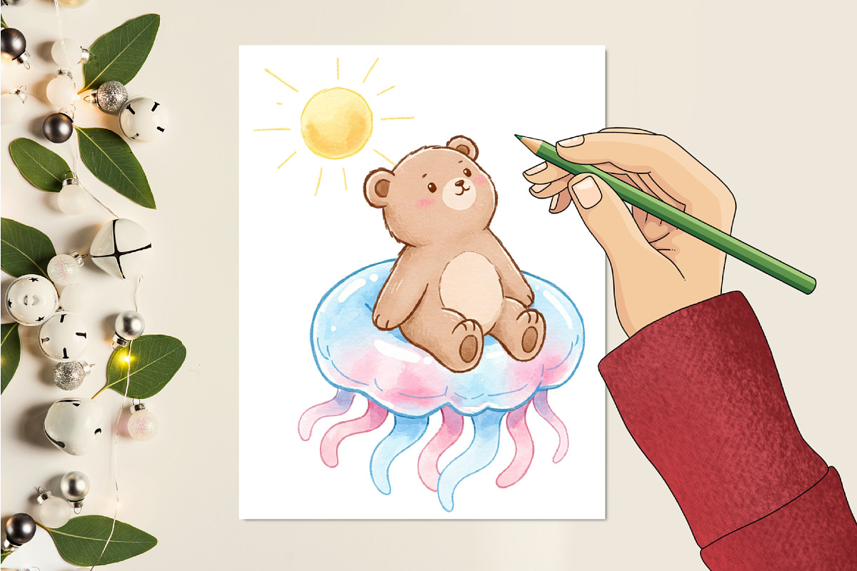 Summer Animals on Float Sublimation, an Illustration by RobertsArt (Photo 3 of 7)