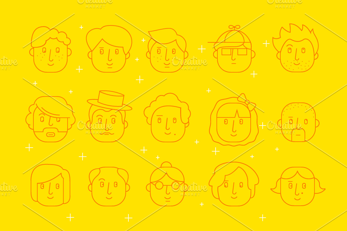 Line people icons, an Outline Icon by ANNO Graphics (Photo 2 of 2)