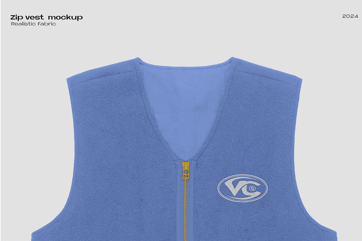 Zip vest mockup, an Apparel Mockup by Voyage Studio (Photo 3 of 3)