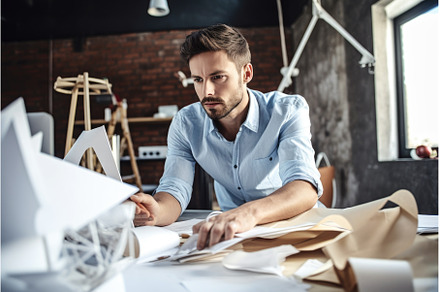 shot of a handsome young architect, an Architecture Photo by Sergey Kotenev