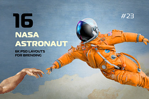 PSD Mockup 3D NASA Astronaut 23