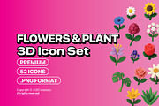 Flowers and Plant 3D Icons set, an Icon by Iwanistic (Thumbnail 1 of 6)