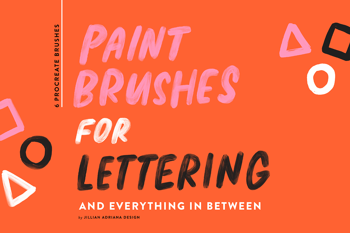6 Paint Brushes for Lettering, a Brush Add-On by jillian.adriana (Photo 1 of 4)