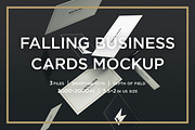 Falling Business Cards Mockup, a Print Template by measyn (Thumbnail 1 of 4)