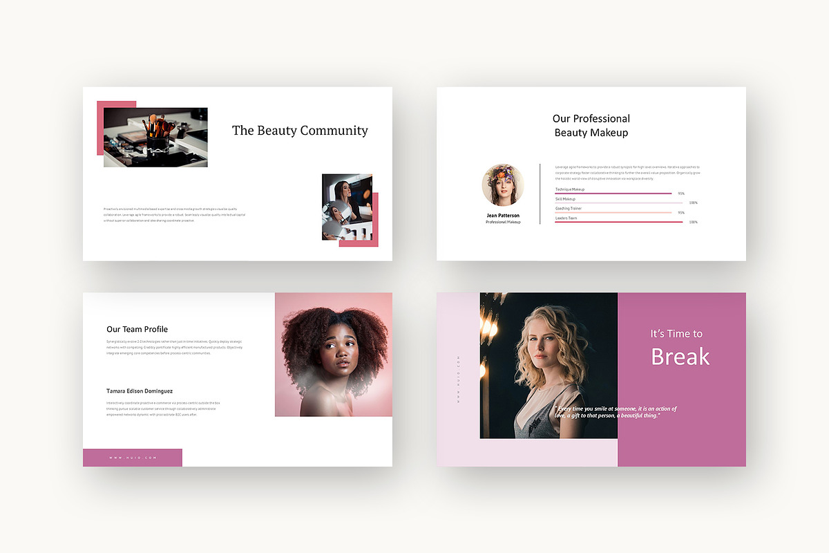 Huio : Beauty Brand Powerpoint, a Presentation Template by Punkl Camp (Photo 4 of 16)