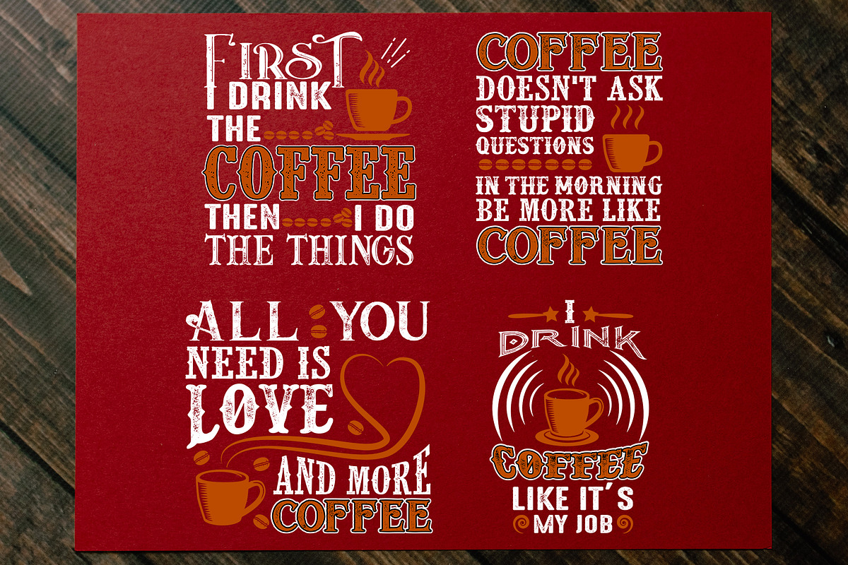 Coffee Quotes SVG Vol 6, a Decorative Illustration by Tosca Digital (Photo 3 of 4)