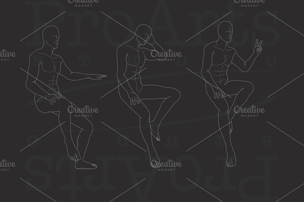 Procreate Figure Guide Stamps, a Brush Add-On by Lucrumplus (Photo 3 of 5)