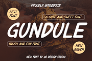 Gundule, a Handwritten Font by QR Design Studio (Thumbnail 1 of 8)
