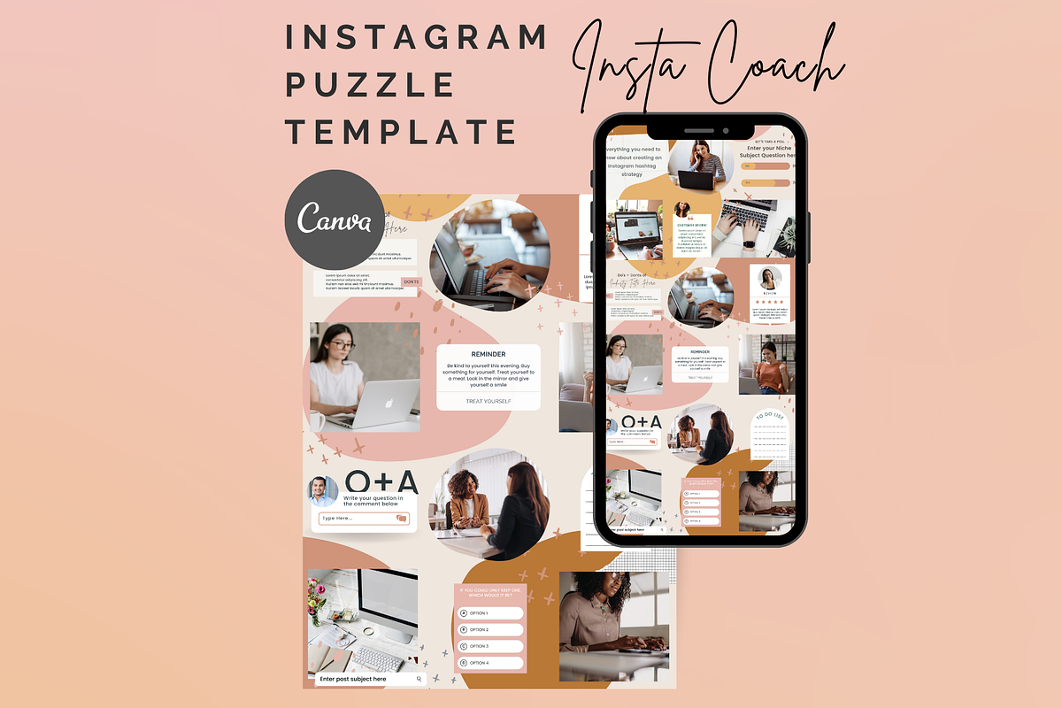 Boho Coach Instagram Puzzle, a Social Media Template by Social Assumptions (Photo 1 of 10)