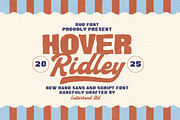 Hover Ridley Retro Font Duo, a Script Font by Letterhend Studio (Thumbnail 1 of 11)