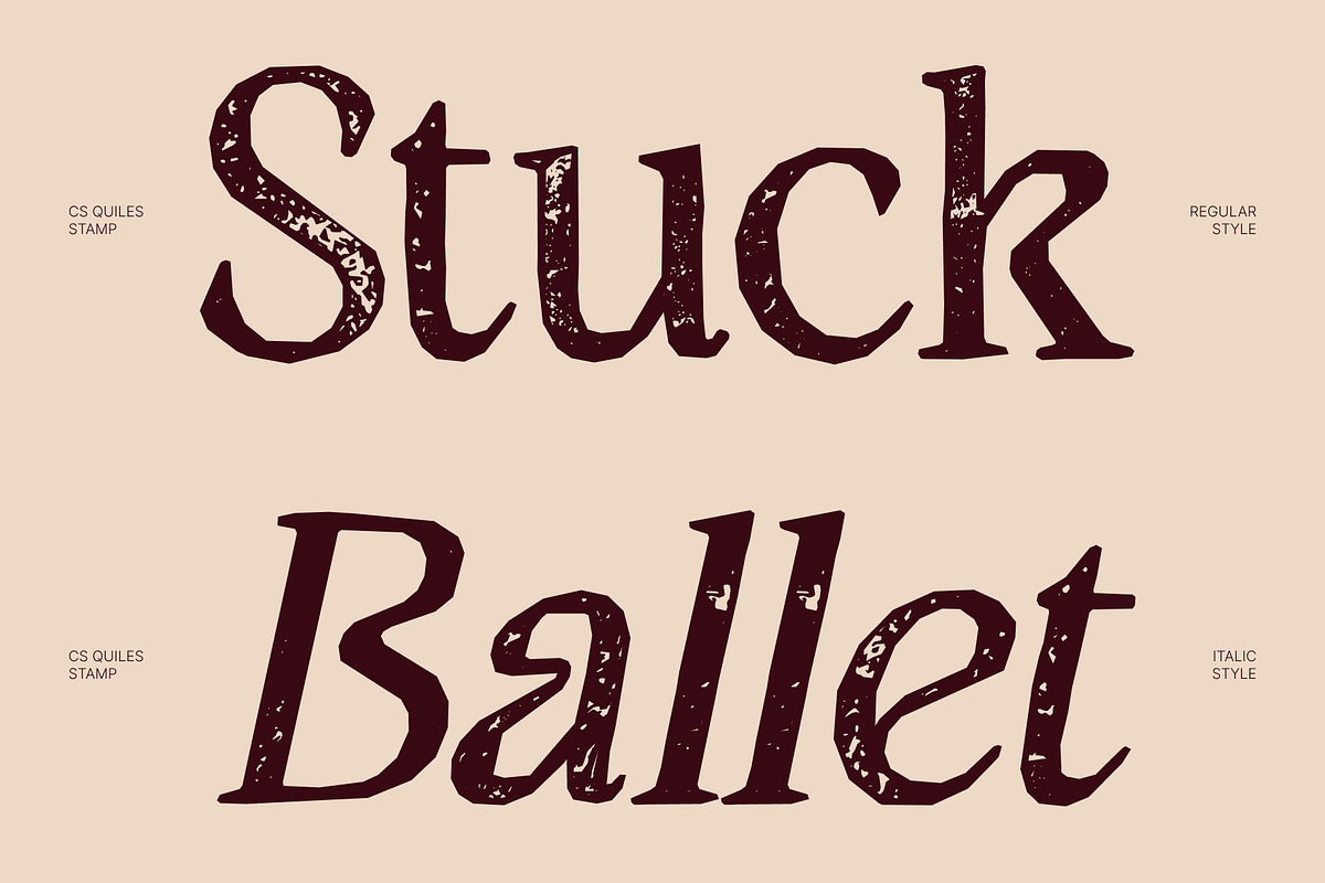 CS Quiles Stamp, a Serif Font by Craft Supply Co. (Photo 3 of 8)