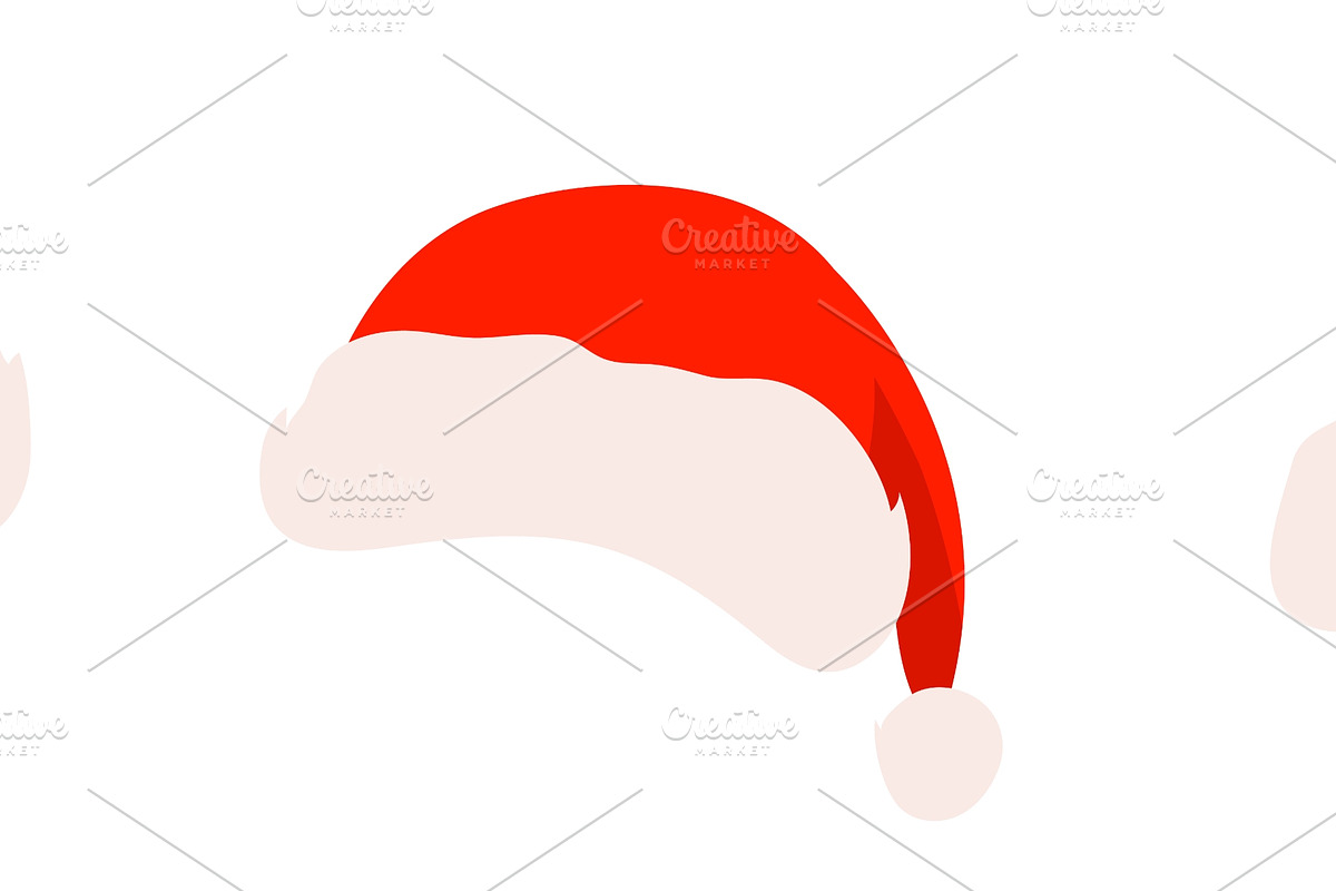 Santa Claus hat background set with, an Object Illustration by Zaie (Photo 2 of 3)