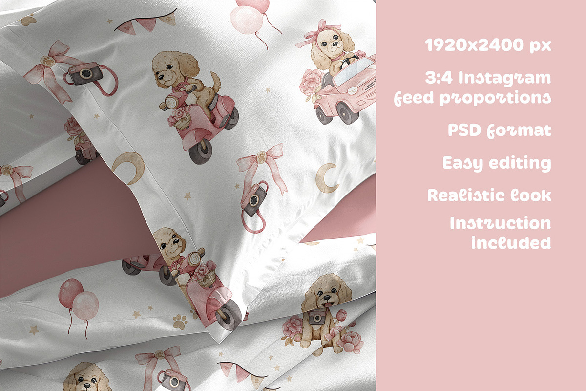Realistic Cotton Bedding Mockup, a Household Mockup by Brzozowska (Photo 2 of 5)