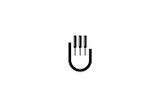 Fingers piano logo design template, an Object Graphic by nicemorning (Thumbnail 2 of 3)