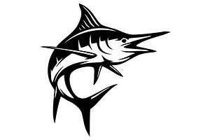 Blue Marlin Fish - Fishing Logo