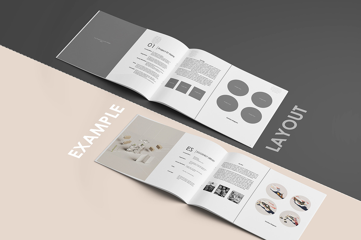 Grayscale Portfolio Template Bundle, a Presentation Template by Arkishop (Photo 2 of 10)