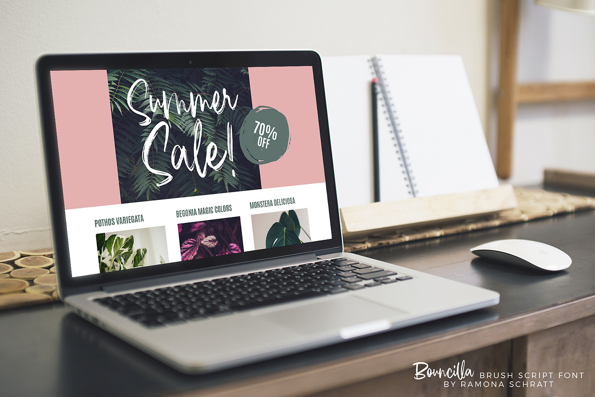 Bouncilla | Happy Brush Script Font, a Script Font by Ramona Schratt (Photo 17 of 20)