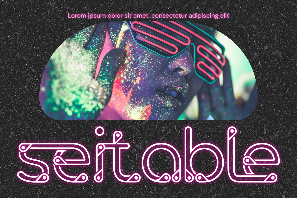 Aesthetic Titanium - Neon Tech Font, a Sans Serif Font by 177Studio (Photo 4 of 8)