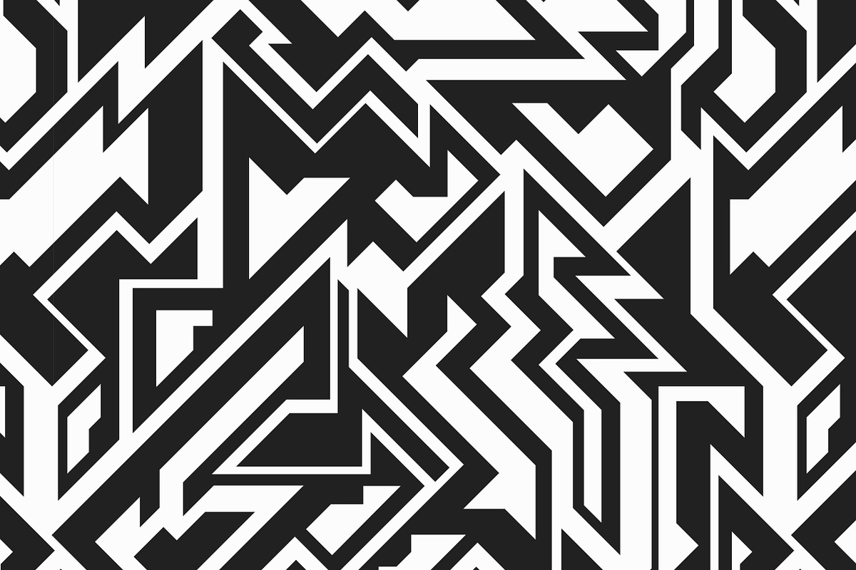 Monochrome Tribal Patterns, a Pattern Graphic by Gudiny (Photo 5 of 22)