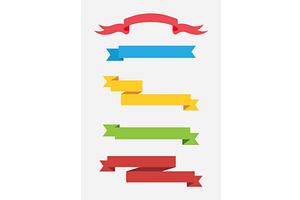 Different retro ribbons set. Icons, an Object Illustration by the8monkey