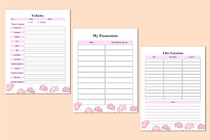 Editable End Of Life Planner Canva