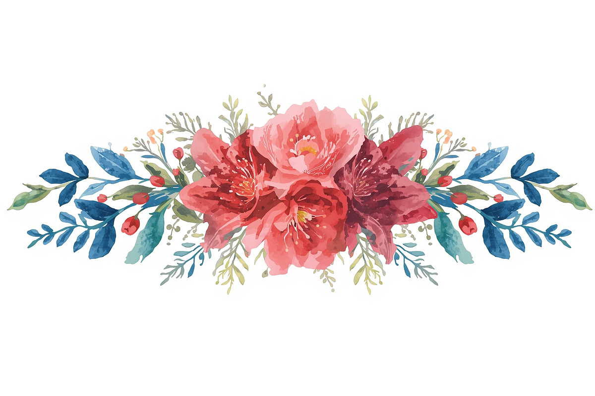 Spring Watercolor Flowers, an Illustration by jahid234 (Photo 14 of 15)