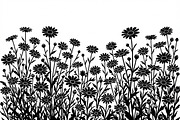 60 Daisy Flower Field Silhouette, a Seasonal Illustration by Amazin_art (Thumbnail 29 of 35)