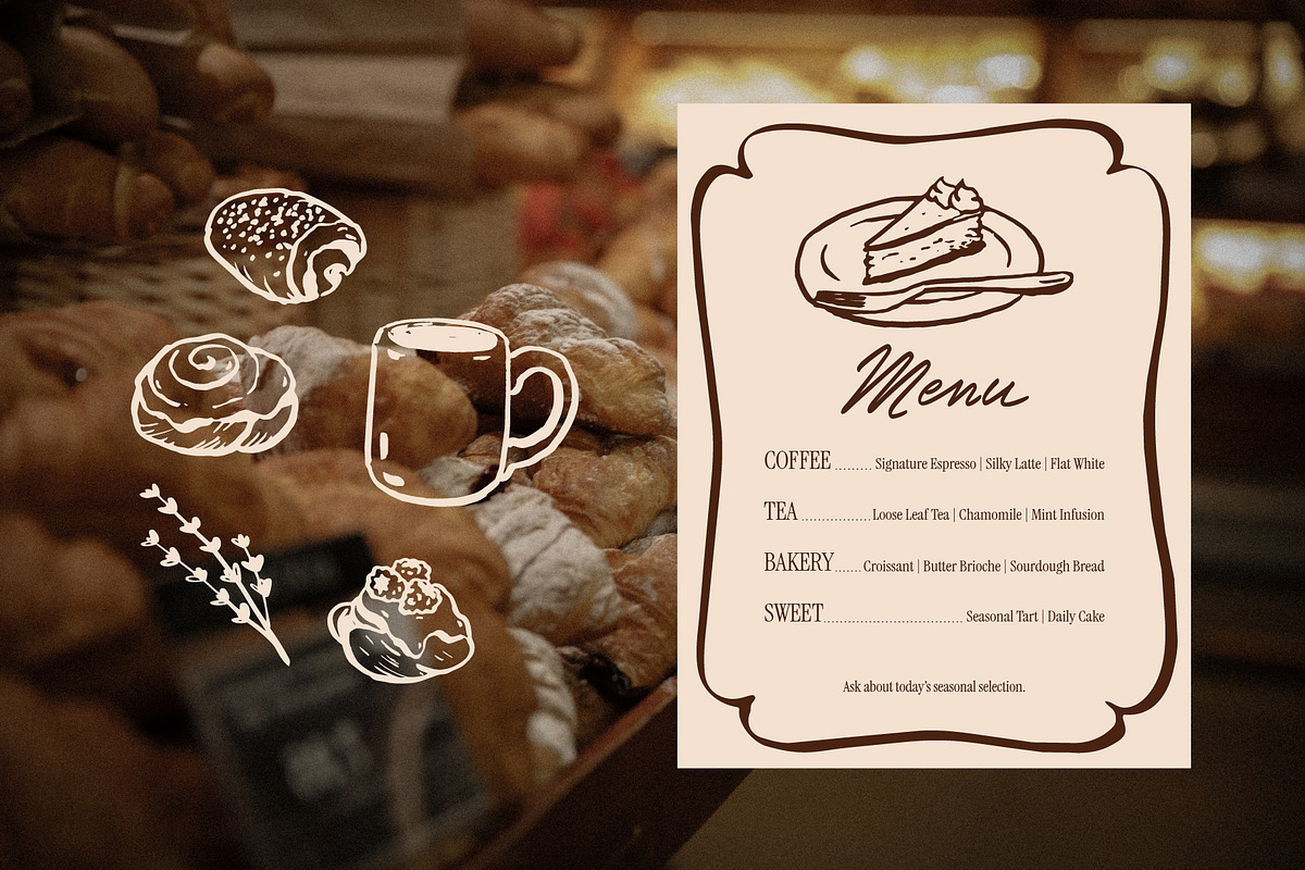 Cafe Branding Illustration Toolkit, a Food Illustration by Wild and Wonder by Ana (Photo 7 of 17)