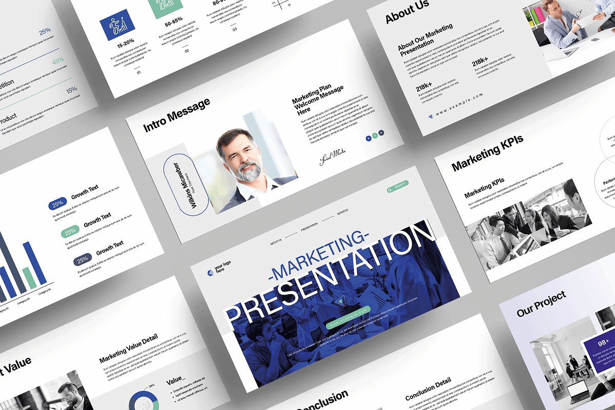 Marketing Plan Presentation Template, a Presentation Template by MightyDesign (Photo 1 of 7)