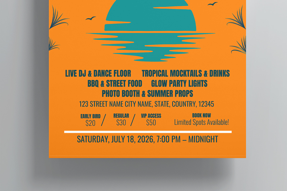 Summer Party Event, a Print Template by MightyDesign (Photo 3 of 8)