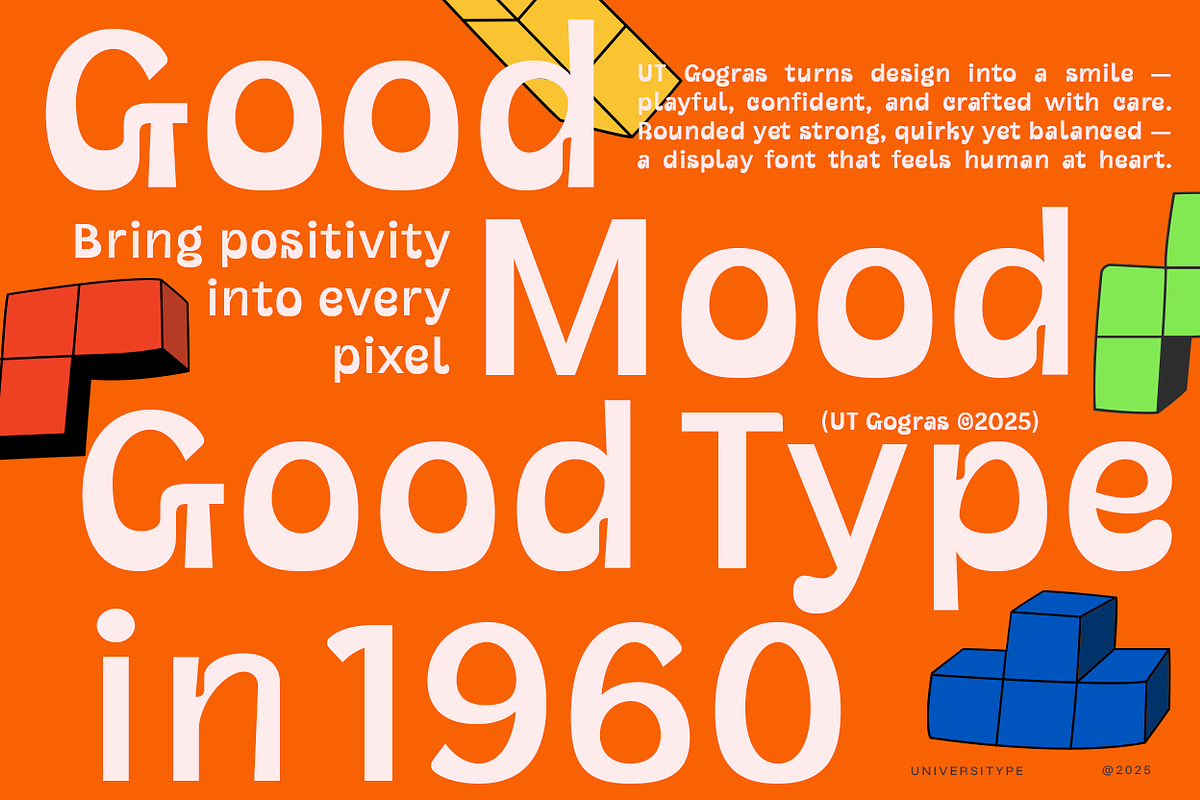 UT Gogras - A Quirky Display Font, a Sans Serif Font by Universitype (Photo 2 of 11)